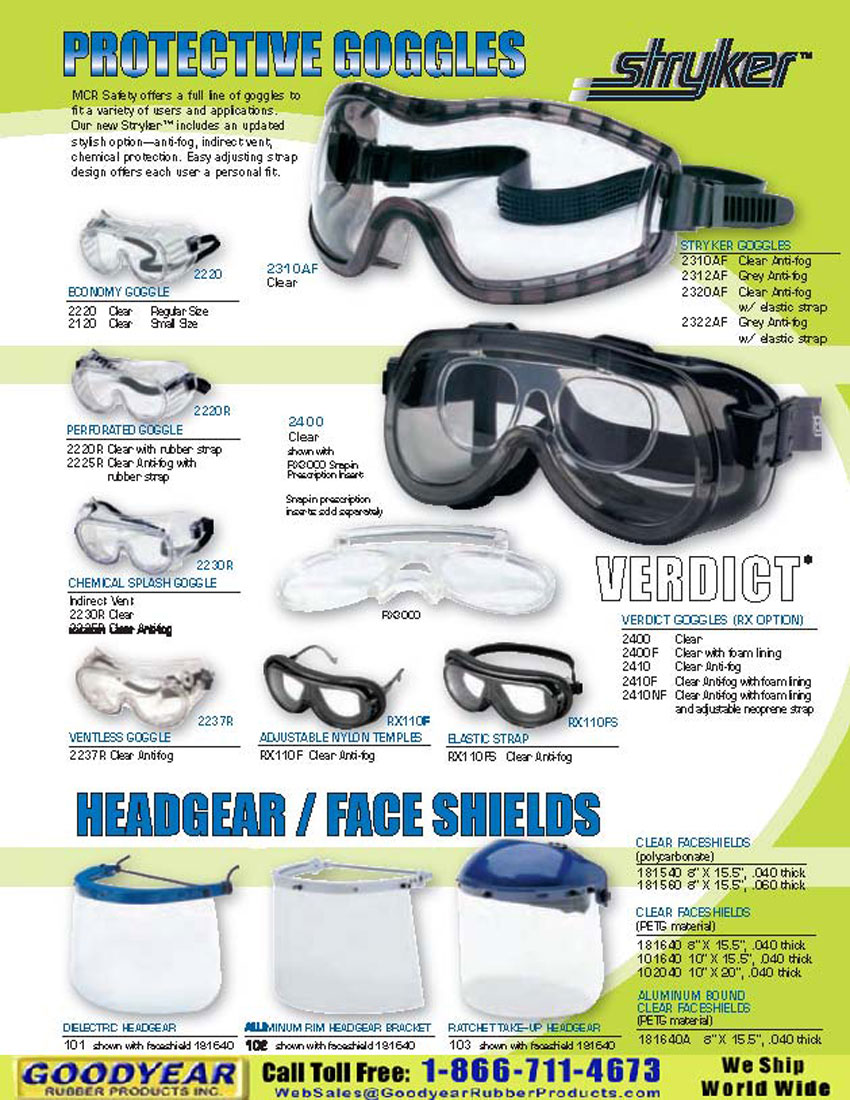 Stryker Protective Verdict Safety Goggles